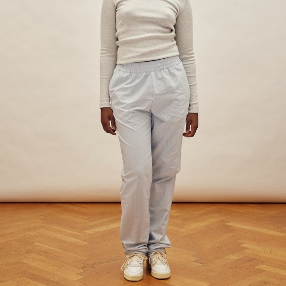 Djerf Avenue Pants - Djerf Avenue Blue Stripe Breezy Pants Tall